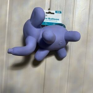 Outward Hound Latex Rubber Balloon Dog Squeaky Dog Toy, Large 8” Purple Elephant